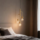 Nordic Chandelier Pendant Lamp for Bedroom with 3 Bulbs Hanging Light by Ljojo