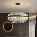 Ljojo Luxury Crystal Chandelier: Elegant Dining Room Pendant Lamp for Indoor Lighting