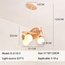 Ljojo Log Airplane Chandelier: Nordic Minimalist LED Pendant Lamp
