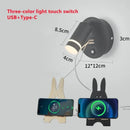 Ljojo LED Spotlight USB Rechargeable Wall Lamp for Living Room - Indoor Bedroom Decor Lighting