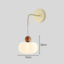Cream Style Bedroom Bedside Pumpkin Wall Lamp Modern Minimalist LED Lighting by Ljojo