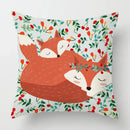 Ljojo Linen Fox Sofa Cushion Cover 50x50 Square Home Décor Pillowcase