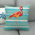 Flamingo Striped Animal Pillow Case for Living Room Sofa by Ljojo