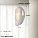 Ljojo Japanese Wabi Sabi Style E27 Pendant Lights Nordic White Ceiling Chandelier