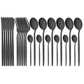 Ljojo 24-Piece Stainless Steel Dinnerware Set - Knife Fork Spoon Silverware Tableware