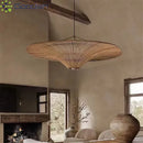Japanese Wabi-sabi Rattan Pendant Light Chandelier for Home Decor by Ljojo