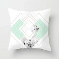 Ljojo Mint Green Geometric Printed Cushion Cover for Home Sofa Décor