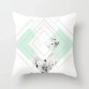 Ljojo Mint Green Geometric Printed Cushion Cover for Home Sofa Décor