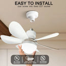 Ljojo 30W/40W LED Ceiling Fan with Remote Control and Dimming Function