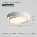 Ljojo LED Ceiling Light Modern Minimalist White Black Grey Indoor Lighting Fixture