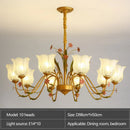 French Romance Flower Chandelier Retro Hanging Light for Home Decor LED Lamp by Ljojo