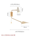 Industrial Copper Swing Arm Wall Lamp Double Head LED E27 Gold/Black/White by Ljojo
