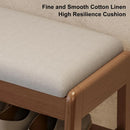 Ljojo™ Walnut Shoe Storage Bench with Cushion and Organizer