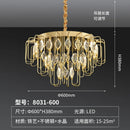 Light Luxury Living Room Crystal Pendant Light - 2025 New Retro Minimalist High-End Bedroom Chandelier by Ljojo