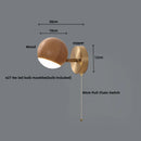 Ljojo LED Wall Sconce Lamp Walnut Wood Base Modern Art Fixture