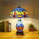 Ljojo Luxe Stained Glass Table Lamp for Living Room and Bedroom