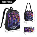 Ljojo 3Pcs Fantastic Four School Bag Set for Girls Boys & Pen Backpack Lunch Box