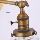 Ljojo Minimalist Glass Wall Lamps Antique Bronze Finish for Living Room Bedroom