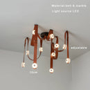 Ljojo Marble Designer Belt Pendant Light: Dimmable Luxury Chandelier