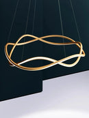 Ljojo Line Art LED Chandelier Modern Designer 3D Curved Pendant Lamp for Home Decor