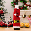 Knitted Snowflake Elk Christmas Wine Bottle Cover by Ljojo