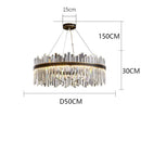 Ljojo Luxury Crystal Living Room Chandelier Modern Pendant Light Indoor Lighting
