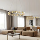 Nordic Glass Led Chandelier for Living Dining Room Kitchen - Ljojo Home Decor Lighting