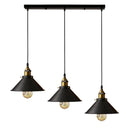 Ljojo 3-Head Industrial Pendant Chandelier for Kitchen, Bedroom, Home - Black/White