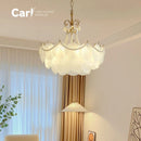 Ljojo French Cream Style Crystal Chandelier Living Room Light Luxury LED Lighting
