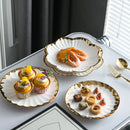 Ljojo Light Luxury Ceramic Dinner Plate for Steaks, Noodles, Fruits, and Dim Sum