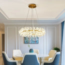 Ljojo Luxury Crystal LED Chandelier Circular Pendant Lamp - Modern Designer Lighting