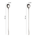 Ljojo 30CM Long-handled Stainless Steel Coffee Ice Cream Tea Stirring Spoon