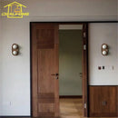 Ljojo Minimalist Designer Solid Wood Glass LED Wall Lamp Double Head for Living Room