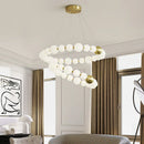 French Style Living Room Chandelier Light Luxury Creative Dining Table Bar Hanging Line Lamp Pearl String Pendant Lighting by Ljojo