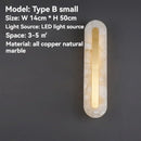 Ljojo Luxury Copper Wall Lamps for Living Room Staircase Corridor Marble Wall Lighting