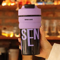 Ljojo 550ml Tritan Sports Water Bottle for Girls: Large Capacity, Double Drinking, Portable Straw Cup