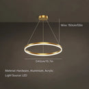 Ljojo Modern Acrylic LED Ring Chandelier for Home & Restaurant Decoration