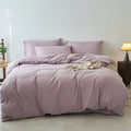 Ljojo 100% Cotton Yarn-Dyed 4-Piece Duvet Set - Ultra-Soft Bedding