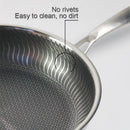Ljojo 316 Stainless Steel Wok Pan for Induction Gas Stove Cooking