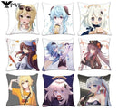 Genshin Impact Anime Cushion Cover Pillow Case for Home Decor by Ljojo
