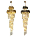 Ljojo Luxury Modern Crystal Chandelier - Black/Gold Loft Lighting Fixture