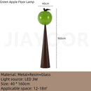Ljojo Melon Shaped LED Floor Lamp for Bedroom Decoration - Creative Wabi-sabi Art Decor