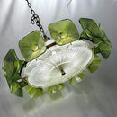 French Vintage Glass Chandelier Minimalist Dining Room Pendant Light by Ljojo