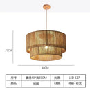 Ljojo Modern Minimalist Nordic Rattan Bucket Chandelier for Living Room Decoration