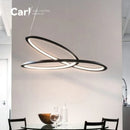 Modern Nordic Line Chandelier | Simple Living Room Art Lamp by Ljojo