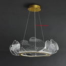 Ginkgo Lotus Leaf Chandelier Light - Postmodern Dimming Fixture by Ljojo
