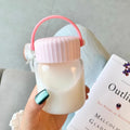 Ljojo Mini Glass Shaker Cup with Handle and Lid