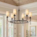 Retro Chandeliers Linen Cloth E14 Pendant Lights for Living Room & Dining Room by Ljojo