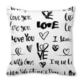 Heart Print Pillowcase for Home Decor by Ljojo - Love Cushion Cover
