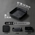 Ljojo Melamine Black Dinner Plate Set - Thick Sushi Pans, Imitation Porcelain Tray